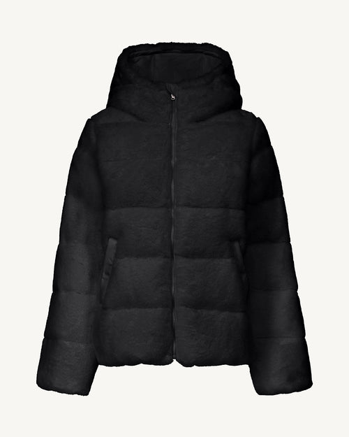 Mona faux fur down jacket Black - JOTT UK - 2