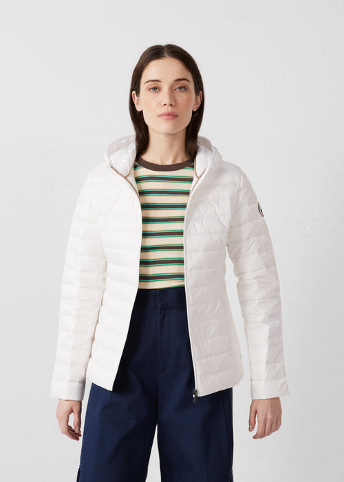 Lightweight hooded down jacket White Cloe - JOTT UK - 3