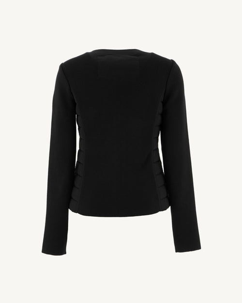 Black Almeria lightweight bi-fabric puffer jacket - JOTT UK - 3
