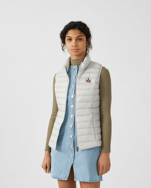 Light sleeveless down jacket Ice grey Seda - JOTT UK - 3