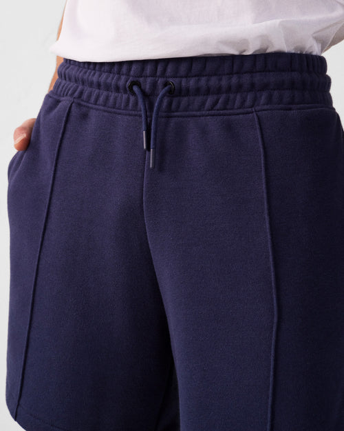 Navy Bi-fabric shorts Mustang - JOTT UK - 5