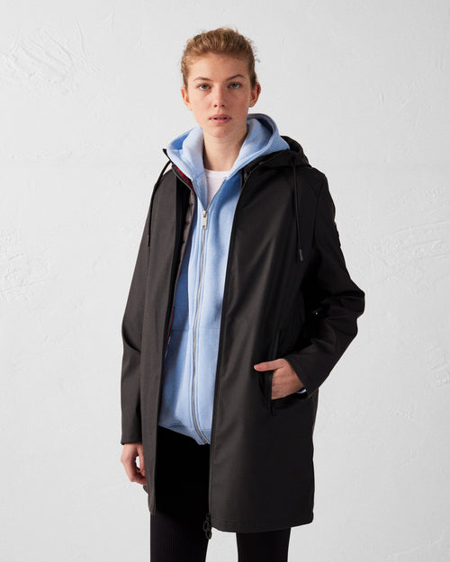 Black Lightweight mid-length parka Erika - JOTT UK - 3