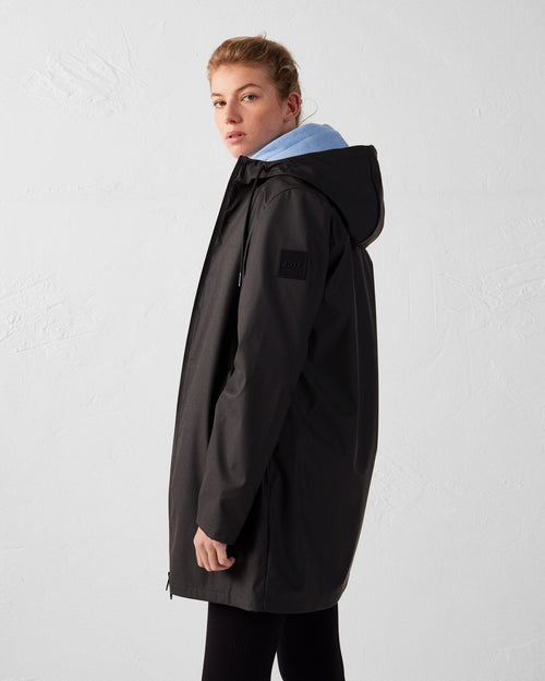 Black Lightweight mid-length parka Erika - JOTT UK - 4