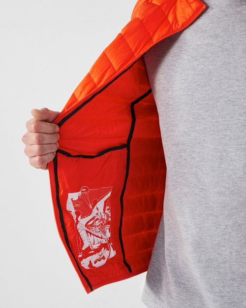 Flame red Lightweight down jacket Mat - JOTT UK - 5