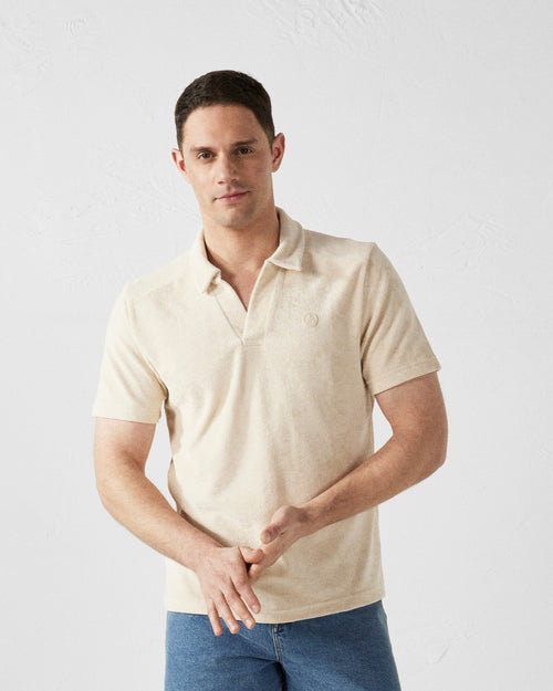 Bleached sand Polo shirt towelling Joshua - JOTT UK - 3