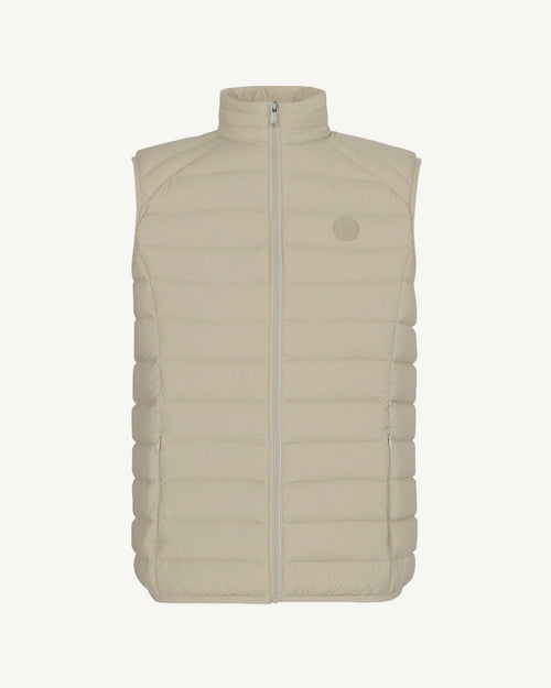 Beige Arafo stretch sleeveless puffer jacket - JOTT UK - 2