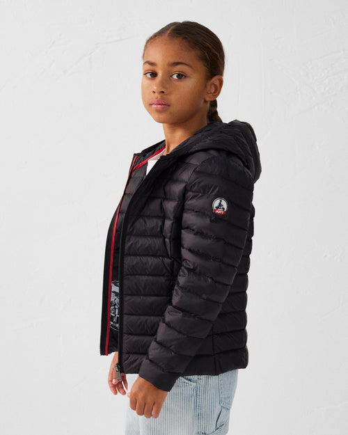 Black Hooded down jacket Carla - JOTT UK - 5