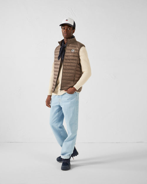 Taupe Sleeveless down jacket Tom - JOTT UK - 2