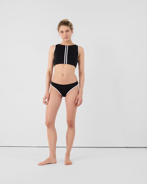 Black neoprene bikini bottom Jisoo - JOTT UK - 2