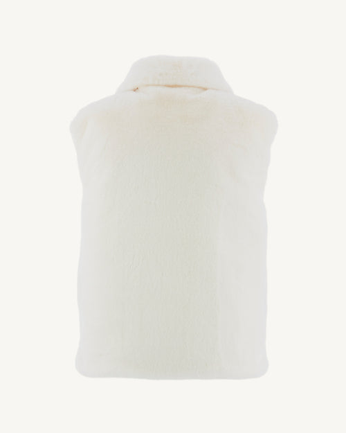 Swarovski Reversible Sleeveless Coat Grand Froid White Daria - JOTT UK - 3