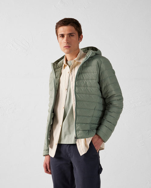 Mineral green Lightweight stretch hooded jacket Frantz - JOTT UK - 3