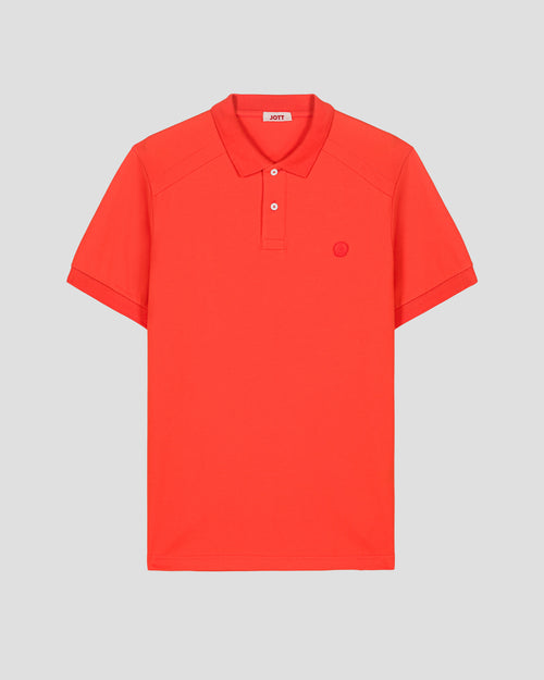 ALVARO cotton polo shirt Flame red - JOTT UK - 2