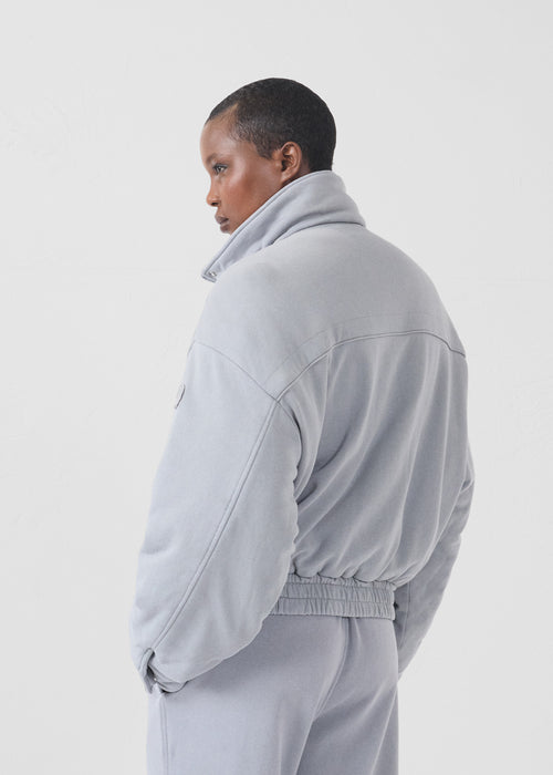 Jersey bomber jacket Woolen Grey Dory - JOTT UK - 3