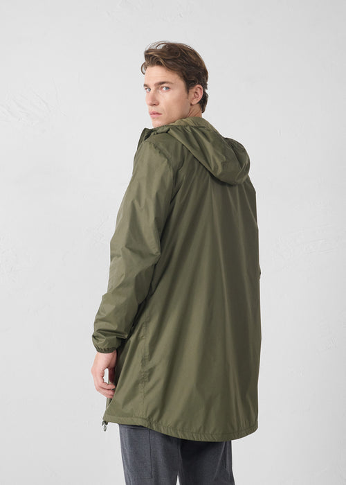 Oban Polar fleece-lined long waterproof jacket Army - JOTT UK - 4