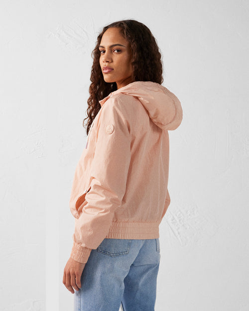 Peach skin Alize lightweight hooded windbreaker jacket - JOTT UK - 4