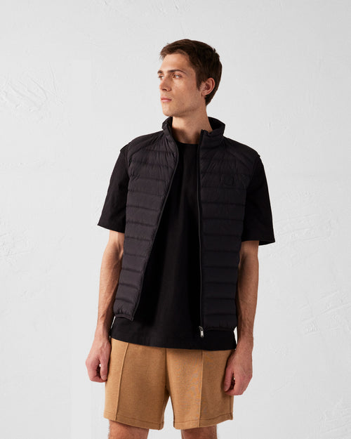 Black Arafo stretch sleeveless puffer jacket - JOTT UK - 3