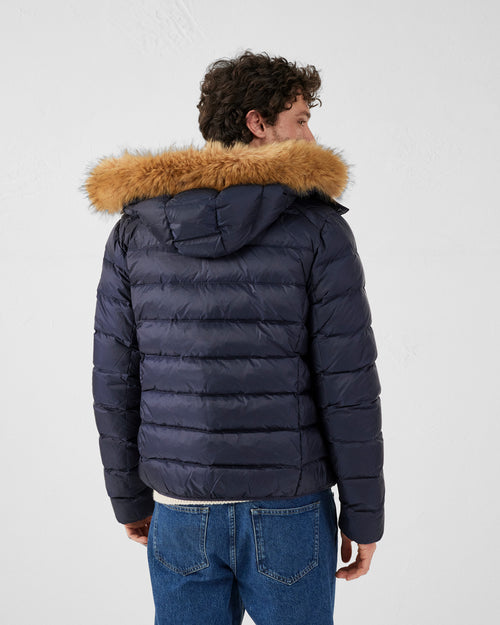 Prestige Extreme Cold hooded down jacket Navy - JOTT UK - 4