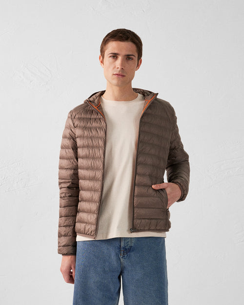 Taupe Lightweight down jacket Nico - JOTT UK - 4