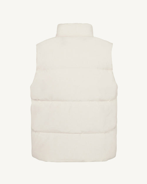 Nagano mixed puffer-style winter gilet Clay - JOTT UK - 2