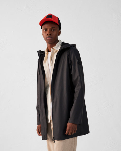 Black Lightweight mid-length parka Chester - JOTT UK - 3