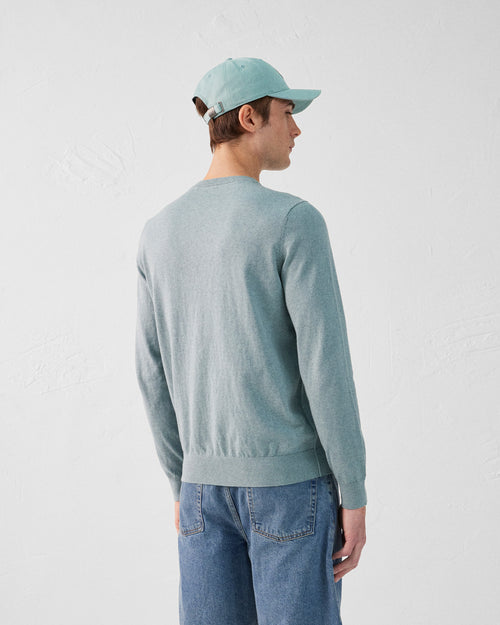 Mineral green Round-neck knitted jumper Hadrien - JOTT UK - 4