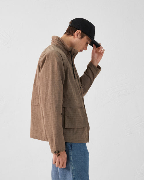 Tawny brown Placebo lightweight windbreaker jacket - JOTT UK - 5