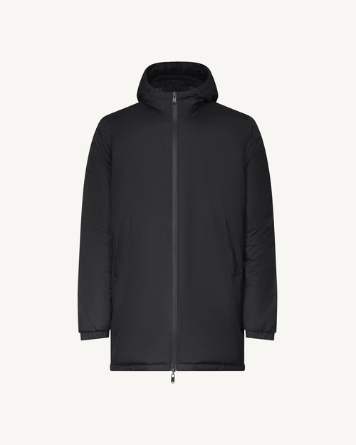 Long reversible hooded jacket Black Amsterdam 2.0 - JOTT UK - 2