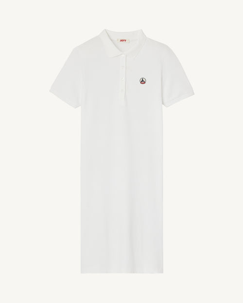 Palma organic cotton polo dress White - JOTT UK - 2