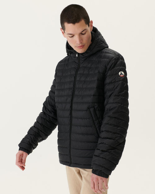 Black Bergen reversible hooded puffer jacket - JOTT UK - 5