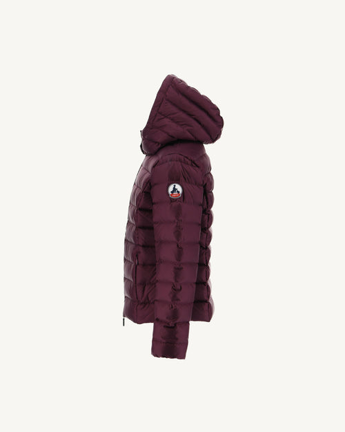 Aubergine Hooded Down Jacket Opale - JOTT UK - 3