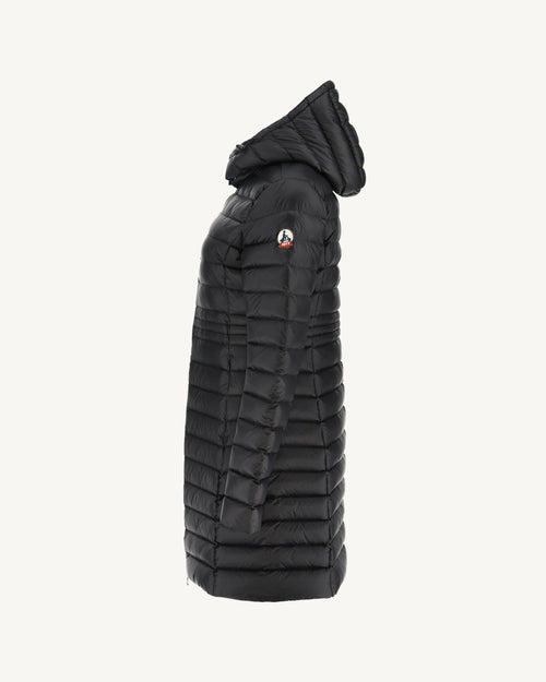 Long hooded down jacket Black Vero - JOTT UK - 3