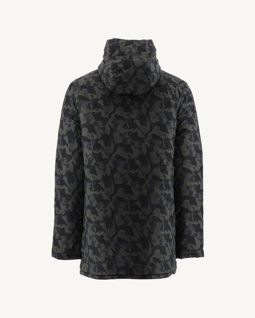 Tonal Military print/Black Reversible light down jacket Amsterdam - JOTT UK - 4