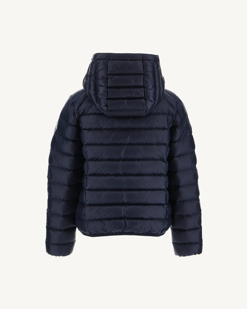 Navy Hooded Down Jacket Gold - JOTT UK - 4