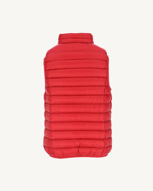Red Sleeveless Down Jacket Zoe