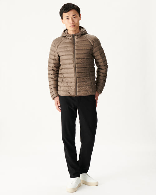 Taupe Lightweight down jacket Nico