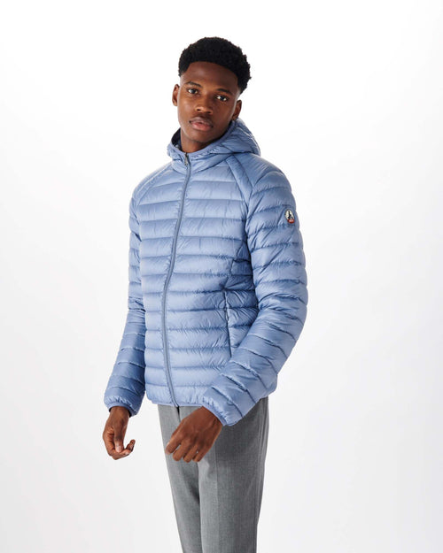 Washed Blue Lightweight down jacket Nico
