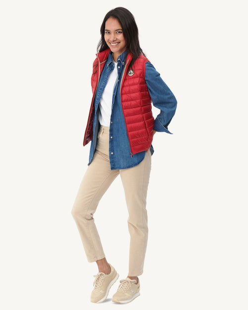 Light sleeveless down jacket Red Seda