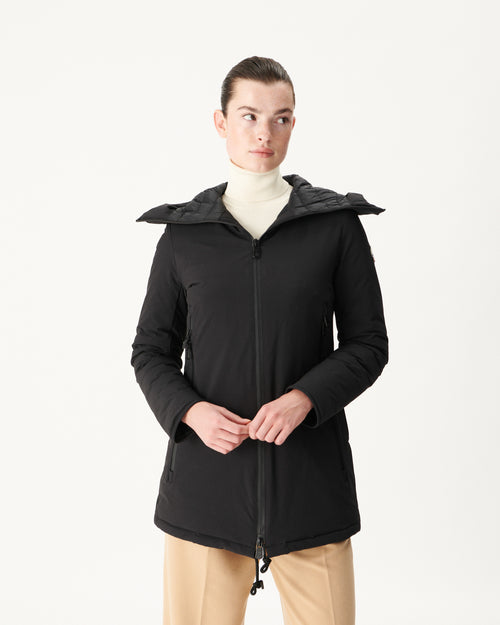 Hooded down jacket Black Sibérie