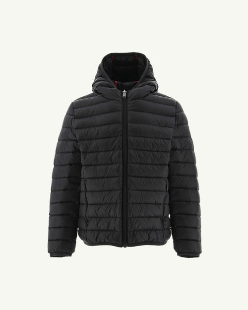 Black Hooded down jacket Hugo