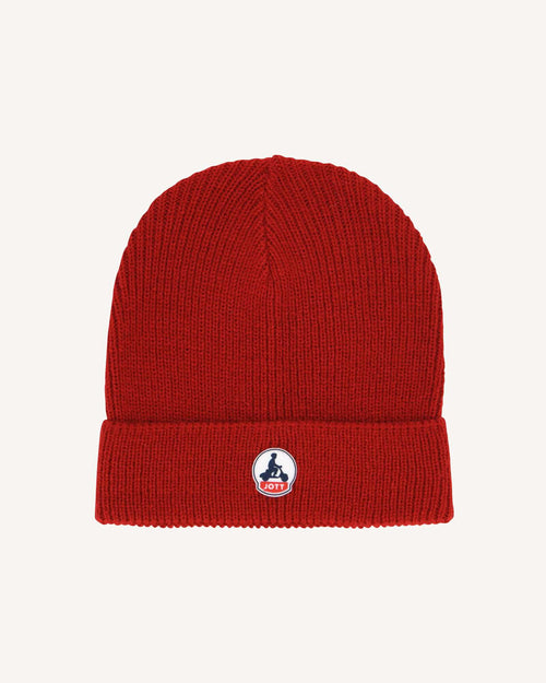 Red Beanie kid Noah