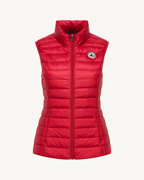 Light sleeveless down jacket Red Seda