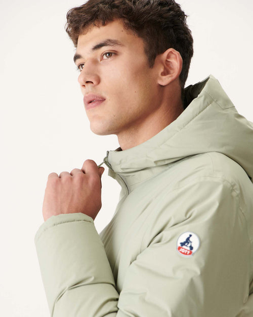 Sage Green/Army Reversible light puffer jacket Amsterdam - JOTT UK - 3