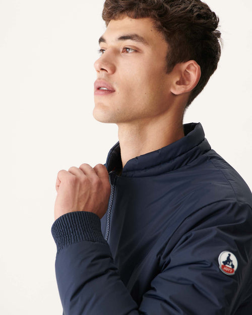 Navy Blue/Red Reversible down jacket Bombay - JOTT UK - 3