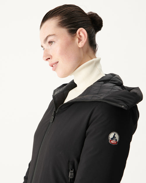 Hooded down jacket Black Sibérie - JOTT UK - 3