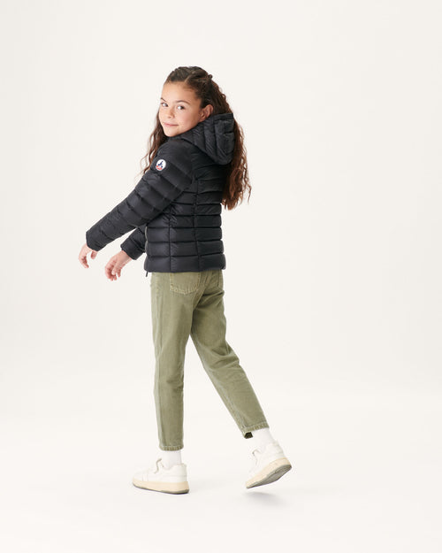 Black Hooded Down Jacket Opale - JOTT UK - 4