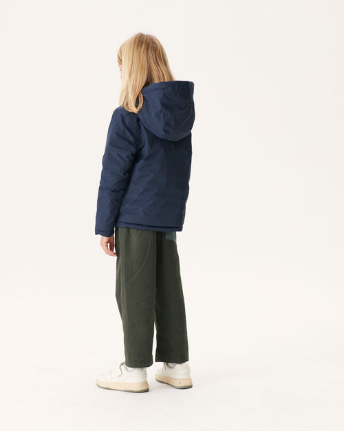 Navy Blue/Red Reversible Hooded Down Jacket Zurich - JOTT UK - 4