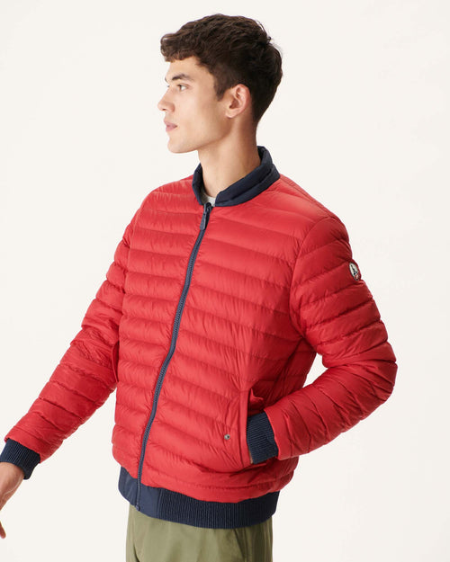 Navy Blue/Red Reversible down jacket Bombay - JOTT UK - 5
