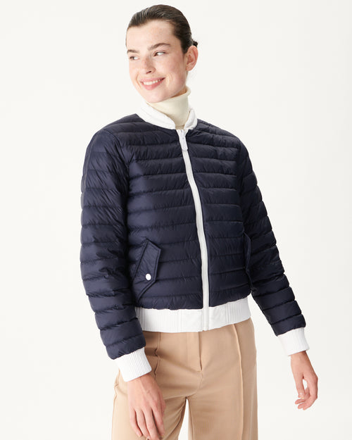 Reversible down jacket White/Navy Blue Hanoi - JOTT UK - 5