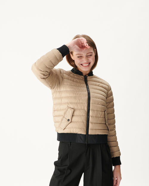 Reversible down jacket Black/Beige Hanoi - JOTT UK - 2