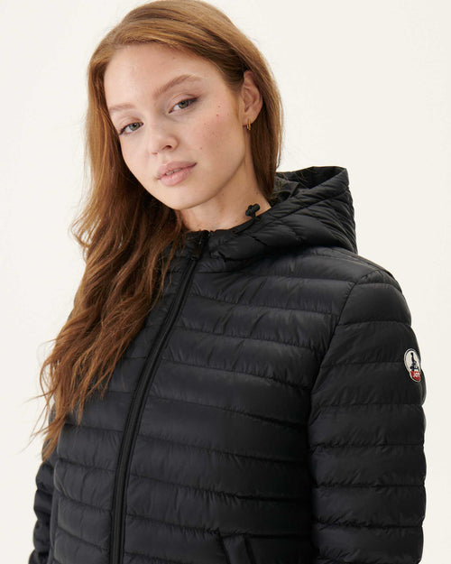 Black Roma long reversible puffer jacket - JOTT UK - 5